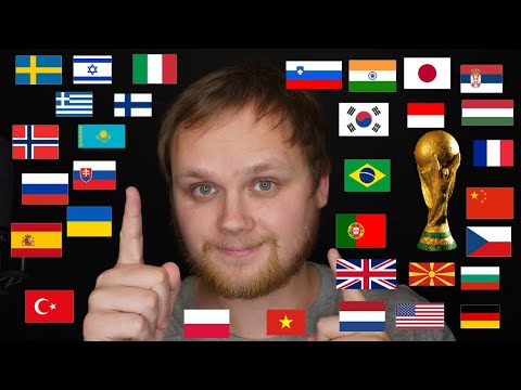 ASMR - whispering ⚽ World Cup 🏆in 46 languages