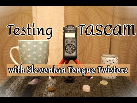 ASMR: Testing Tascam dr 05x with Slovenian Tongue Twisters (ear-to-ear whispering)