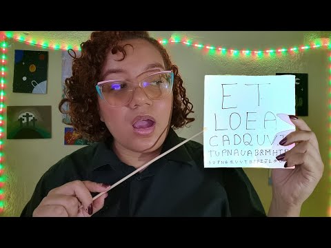 ASMR FAZENDO SEU EXAME DE VISÃO REALISTA 😱😍