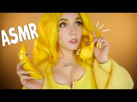 АСМР 💛 ЖЕЛТЫЕ ТРИГГЕРЫ ДЛЯ 99,9% МУРАШЕК и СНА 🍋🍌 ASMR Yellow Triggers for sleep and tingles