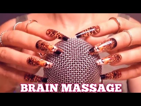 ASMR BRAIN Massage 🌟 Mic Scratching (+Blue Part of Yeti Mic), Sponge Sounds, Crunchy Sounds & more