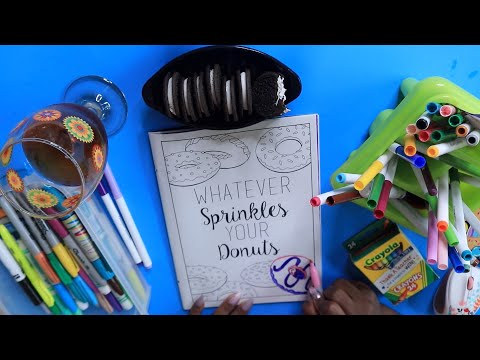WHAT EVER SPRINKLES YOUR DONUTS ASMR COLORING EATING OREOS