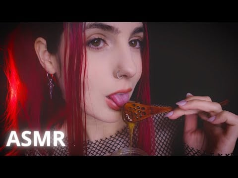 ASMR 🍯 Honey Spoon Mouth Sounds