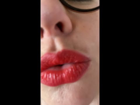 Up close lipstick application :)