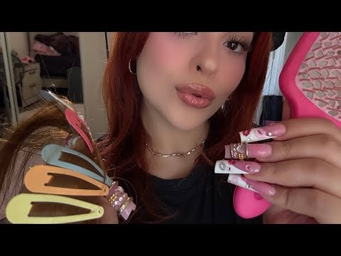 ASMR Headband Hairstyle: Clipping Your Hair Back 🎀