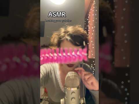 𑣲ASMR || brushing your eyelashes 👁️