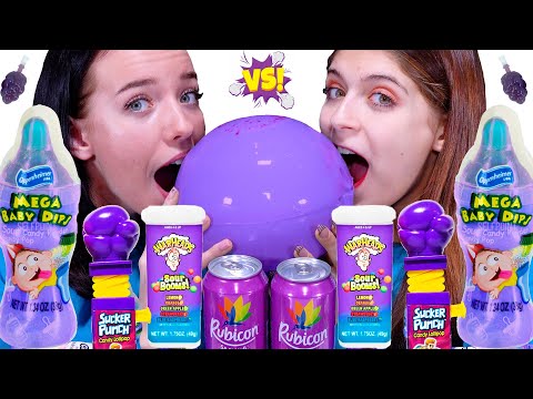 ASMR Purple Candy Party One Color Food Mukbang Challenge 보라 챌린지 by Lilibu