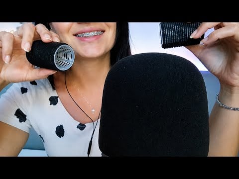 ASMR Mic Triggers with Hair Rollers 🖤
