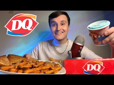 ASMR | NEW Dairy Queen Ice Cream & Food Mukbang 🍦 (eating sounds)