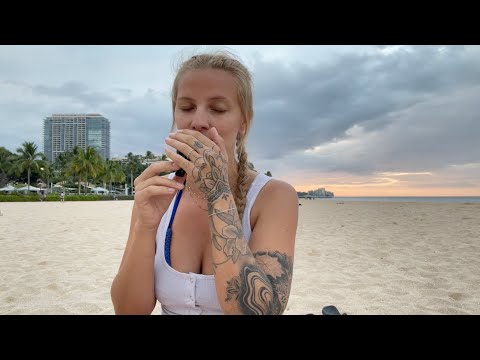 asmr soft spoken guided beach meditation