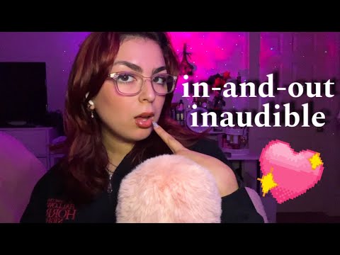 ASMR | in-and-out inaudible to audible whispering (clicky, mouth sounds)