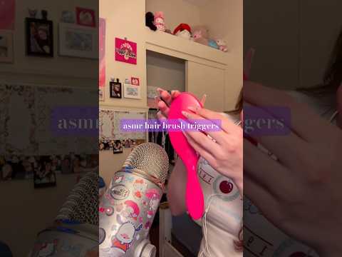 asmr hair brush triggers #asmr #relax #visualtingle #asmrtriggers #triggertime