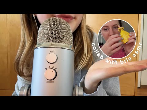 ASMR Trigger Words & Hand Movements + Tapping & Scratching 🫶 (Collab With @brieasmr19)