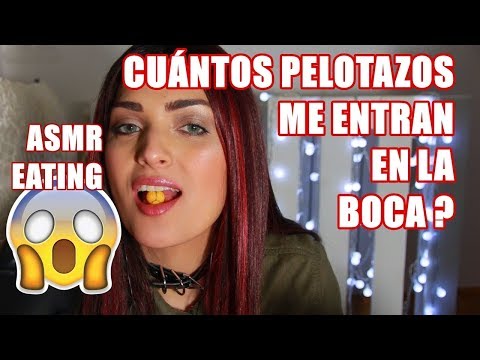 ASMR EATING | COMIENDO SNACKS | Cuántos pelotazos me entran en la boca?