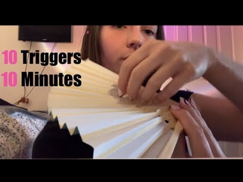 *ASMR* 10 random triggers in 10 minutes (fast and aggressive)🌜💄