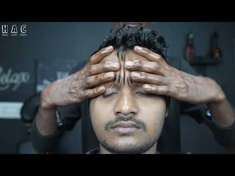 Best Headache Relief Head And Forehead Massage ASMR By Old School Barber | Neck Cracking