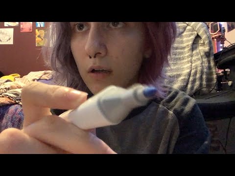 ASMR drawing on your face ( really lofi)