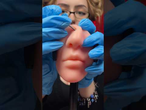 ASMR PIERCING YOUR NOSE 👃#shorts #shortsvideo #shortsfeed #shortsviral #asmr #piercing