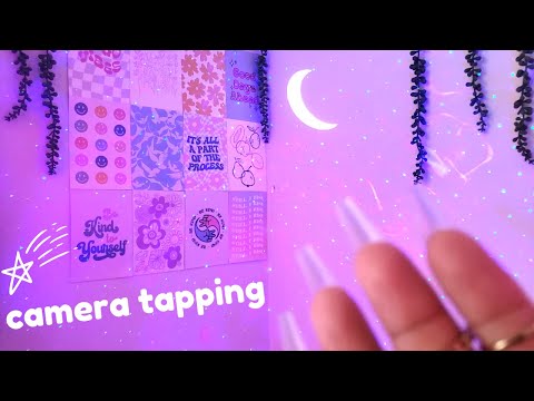 ASMR Lo-Fi Camera Tapping, Nail Tapping (Long Nails) and Some Hand Movements - No Talking