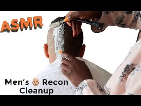 {ASMR} African Female barber Old School Shave  👨🏼‍🦲 Tingle Sounds