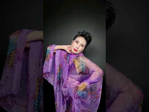 The Whisper of Violet | 레아 정의 감성 스카프 아트""Scarf Symphony in Purple | 레아 정의 포토 퍼포먼스