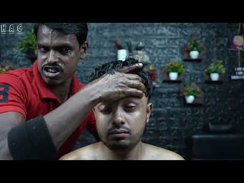 HardCore And Very Fast ASMR Head Massage By Strong Wrist Barber | ASMR Head & Shoulder Massage