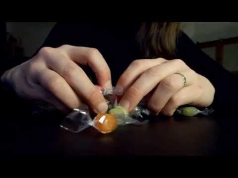 ASMR Soft spoken - Sorting out Candy - Plastic candy wrappers