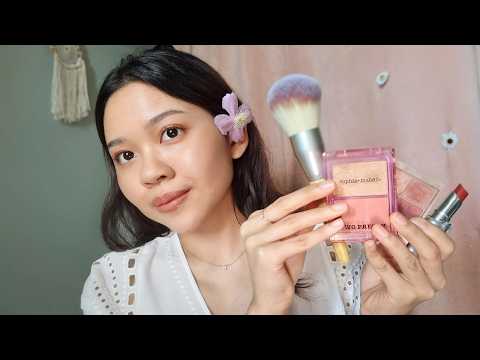 ASMR Doing Your Spring Glow Makeup 🌷 แต่งหน้าโทนดอกไม้ผลิสุดละมุน (Personal Attention)