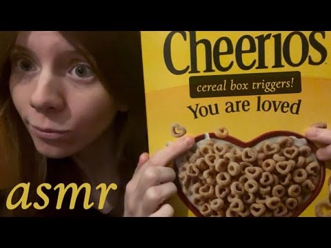 asmr 1 item multiple triggers! 💛 cereal box tingles ✨ (lofi)