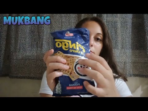 ASMR | COMENDO SALGADINHO (Mukbang)🥤🥨