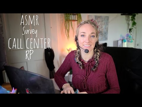 ASMR | Survey Call Center Roleplay ⌨️