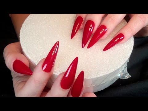 ASMR Fast Floral Foam Scratching | No Talking | Long Nails