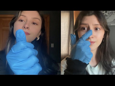 ASMR GIVING MYSELF A CRANIAL NERVE EXAM ♡ ♡