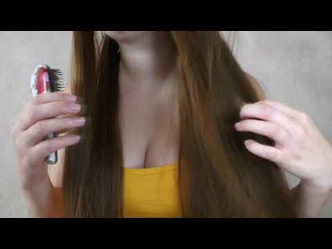 ASMR brushing hair