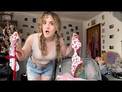 pack with me! ASMR Personal Attention Bestie Roleplay (i miss jenna marbles + adhd packing)