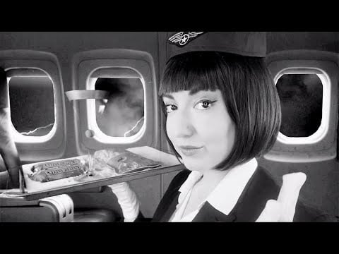 ASMR Retro Flight Attendant Roleplay ✈️     Twilight Zone