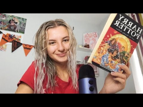 ASMR: Harry potters and the deathly hallows review (page turning, book tapping, reading)