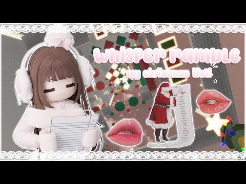꒰ roblox asmr 🌸꒱ what's on my christmas list? ♡ a cozy whisper ramble!