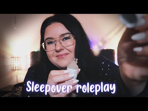 ASMR Jag Gör Din Kvällsrutin På Sleepover ♥ ROLEPLAY