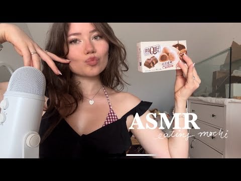 ASMR - eating mochi II mouth sounds & whispering II ASMR deutsch/german