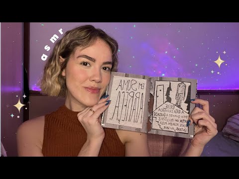 ASMR LENDO HISTÓRIAS ATÉ VOCÊ DORMIR | VOZ SUAVE, SUSSURROS E TRACING