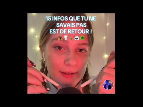 ASMR | COMPILATION D’INFOS QUE TU NE SAVAIS PAS 🧐😱 (mic brushing, tapping, proche du micro)