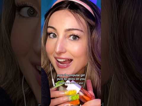 pov: the popular girl puts lip gloss on you (and has a crush on you)