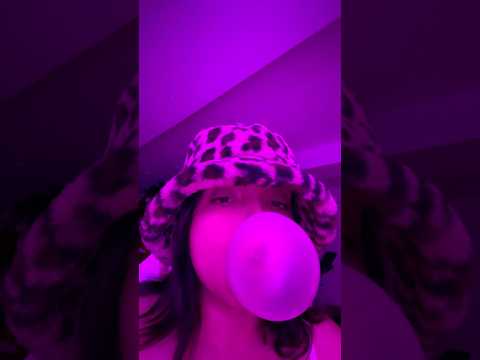 BUBBLE ASMR | blowing big bubble gum chewing sounds #bubble #asmr
