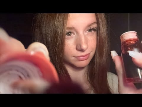 ASMR l Big Sis does your makeup (personal attention)