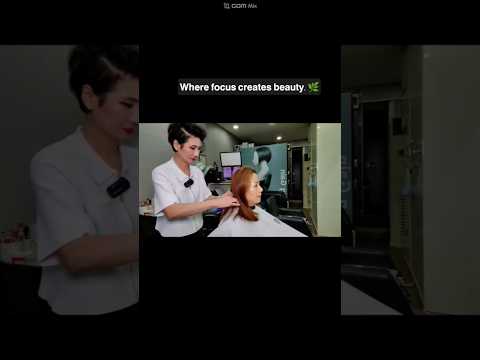 Hair salon ASMR visual and auditory activation #Damaged hair magic straight