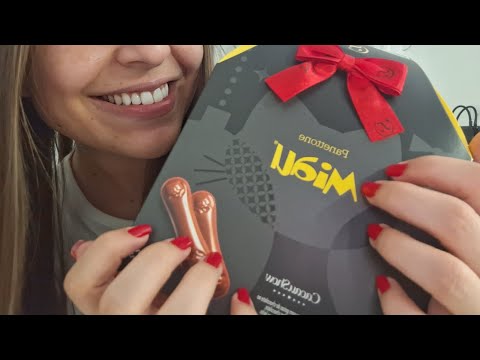 ASMR UNBOXING PANETONE tapping + sons de caixa + sons de plástico