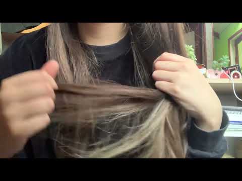 *ASMR* hair play and whispers -- lofi asmr (-ω- )