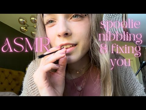 ASMR • fixing you with a spoolie 💗 (nibbling, lots of mouth sounds, personal attention) soo tingly!