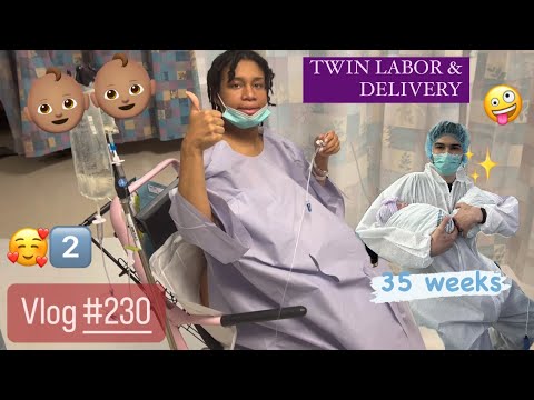 Vlog #230 - Twin Labor & Delivery (35+4 weeks)